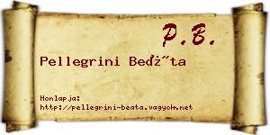Pellegrini Beáta névjegykártya